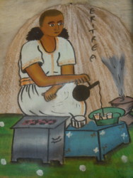Ristorante Massawa: preparazione di un caffe tradizionale eritreo