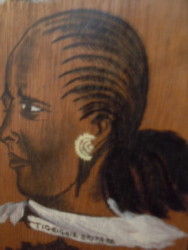 Dipinto di un volto di volto di donna tigrina eritrea