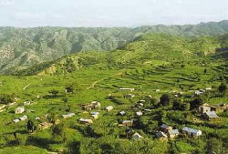 Panorama del verde paesaggio eritreo